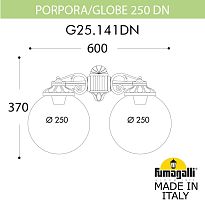 Настенный фонарь уличный GLOBE 250 G25.141.000.BZF1RDN