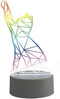 Интерьерная настольная лампа  ULI-M501 RGB/3AAA CATTY/WHITE