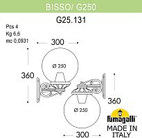 Настенный фонарь уличный GLOBE 250 G25.131.000.BYF1RDN